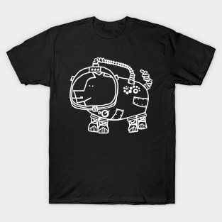 White Line Space Pilot Pig T-Shirt